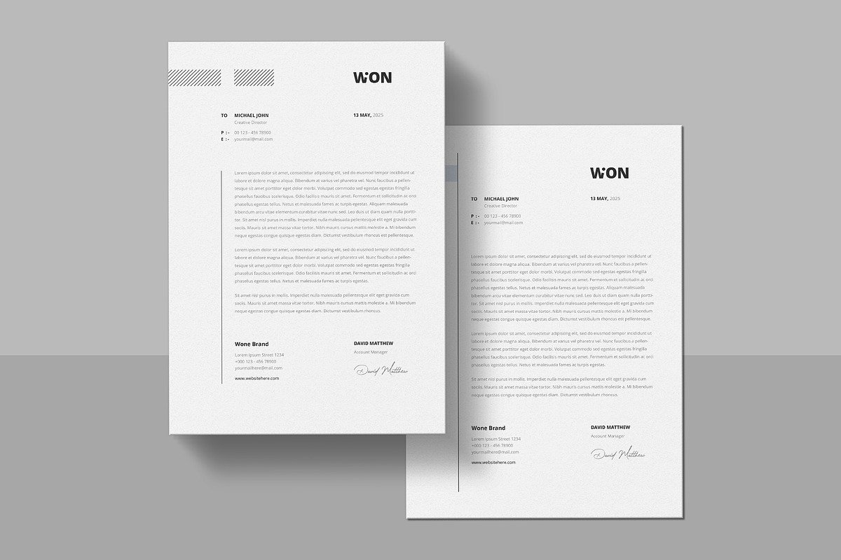 Minimal Letterhead | Word, a Stationery Template by Pixelpick (Photo 4 of 4)