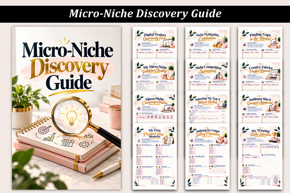 Micro-Niche Discovery Guide, a Stationery Template by Designmela01 (Photo 1 of 5)