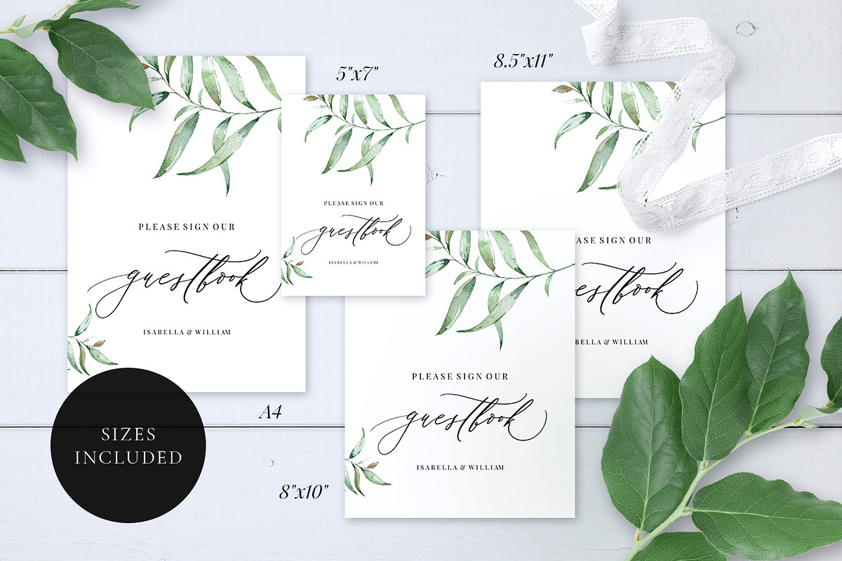 Wedding Guestbook Sign, Aurora, an Invitation Template by Alice Bluefox (Photo 2 of 5)