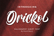 Orickol - Calligraphy Script Font, a Script Font by HanzelSpace Studio (Thumbnail 1 of 8)