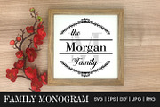 Family monogram SVG - Family Sign, a Decorative Illustration by Dasagani (Thumbnail 4 of 4)