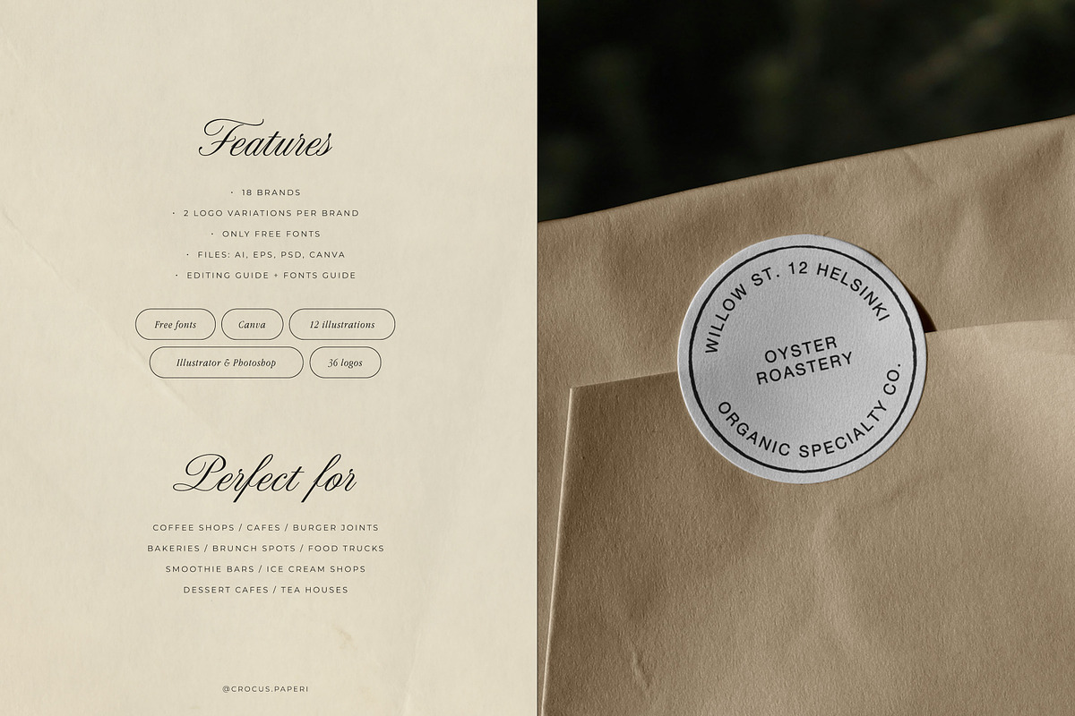 Food & Cafe Logos - 36 Templates preview 2