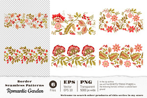 Romantic Garden 12 Seamless Patterns