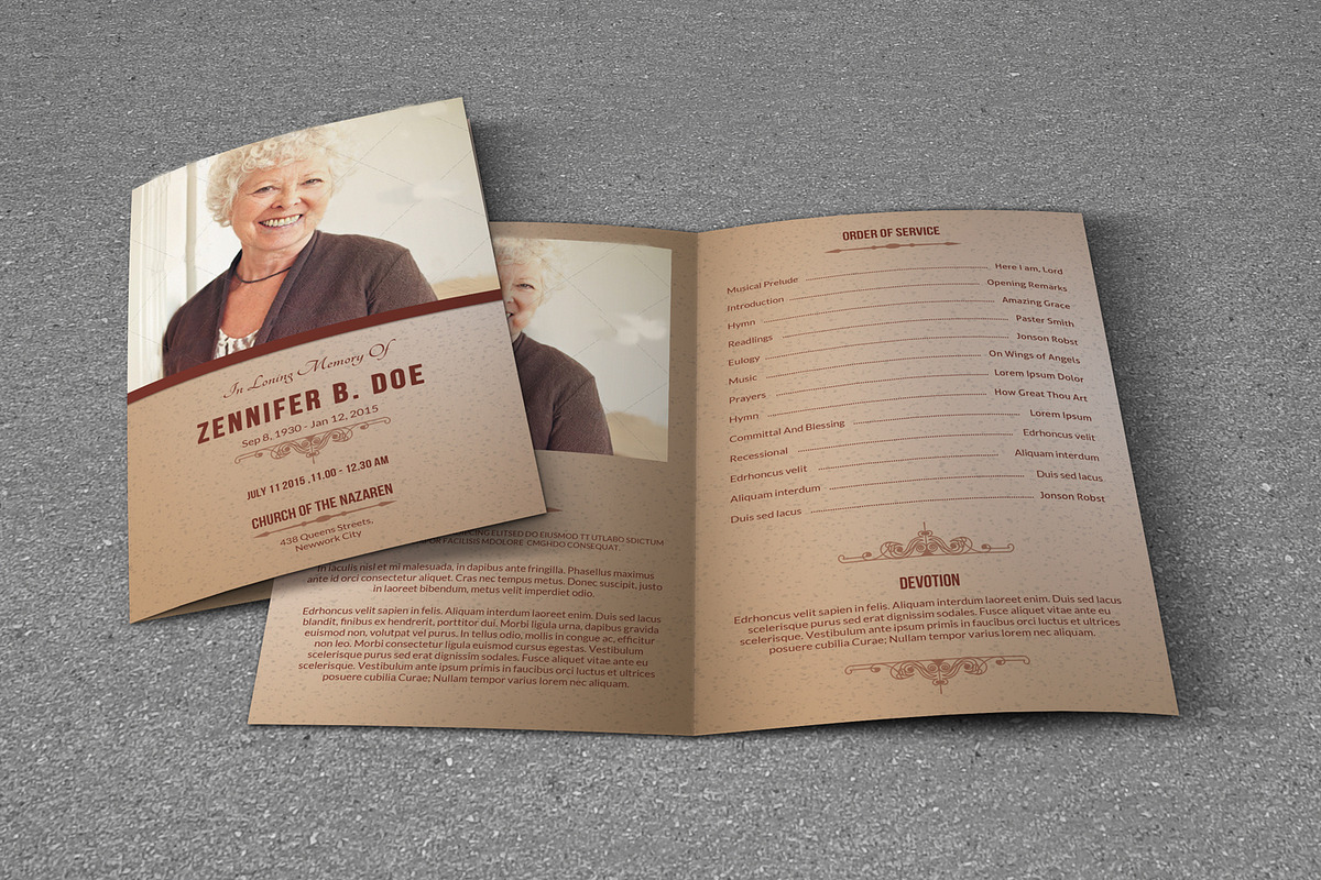 Funeral Program Template - V350, a Brochure Template by Template Shop (Photo 4 of 4)