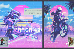 Vaporwave Retro PS Action