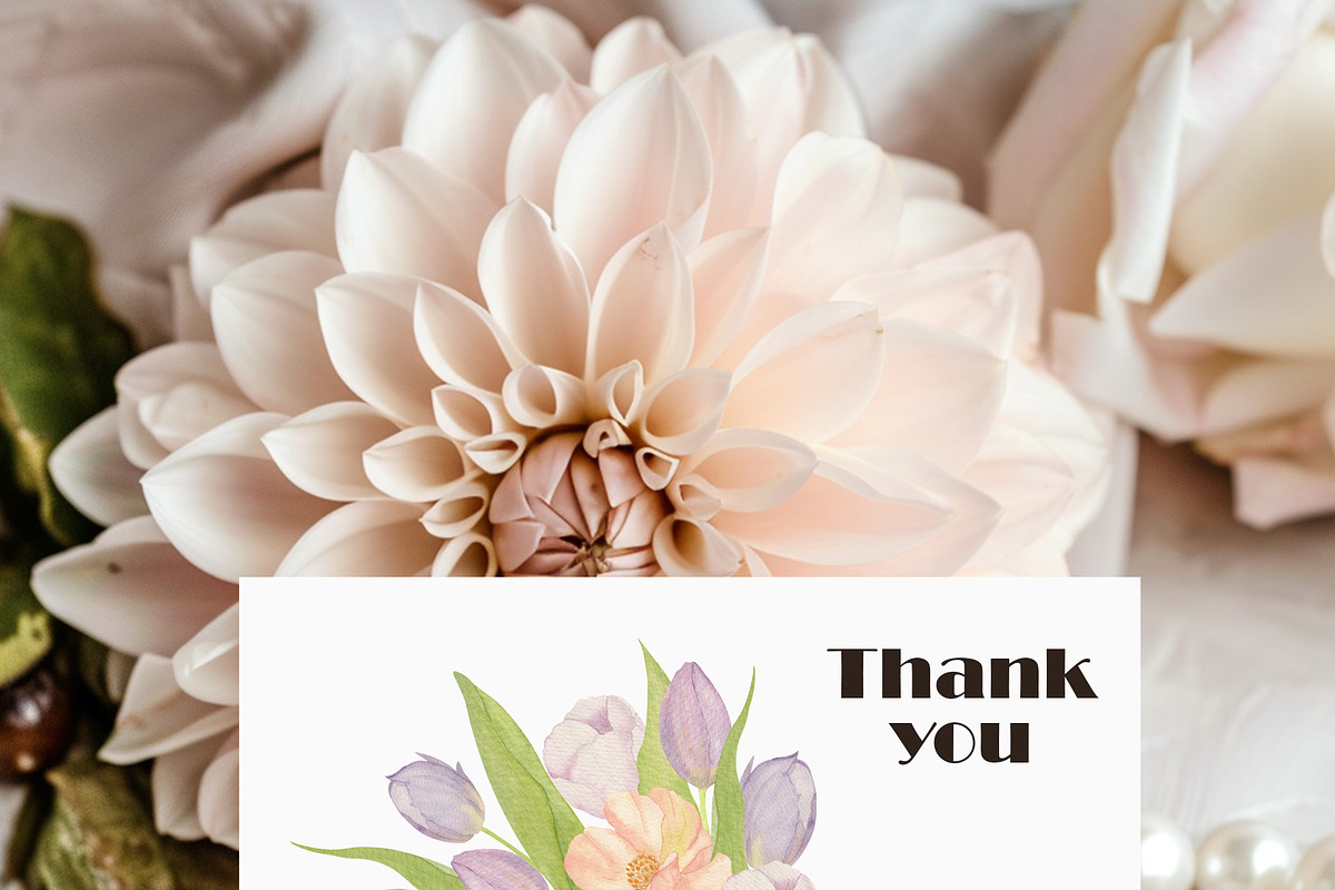 Tulip Watercolor Collection, a Decorative Illustration by Sunshine Art (Photo 7 of 8)