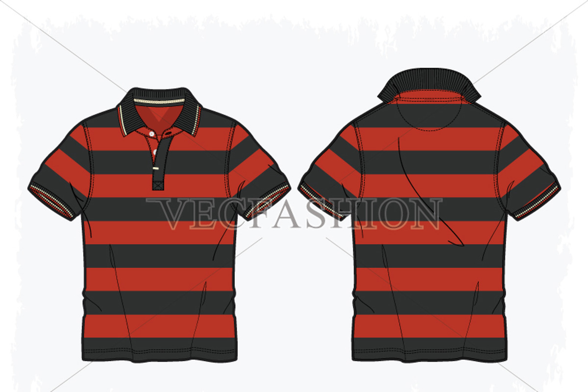 Men Golf Shirt Vector Clothing Templ, an Illustration by VECFASHION