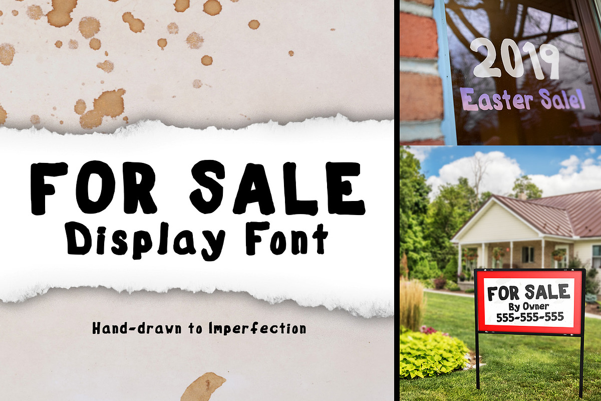 For Sale - Hand-drawn Display Font