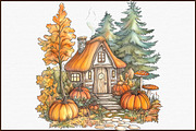Watercolor Mushrooms and Pumpkins Au, an Illustration by Sublimation Artist (Thumbnail 3 of 6)