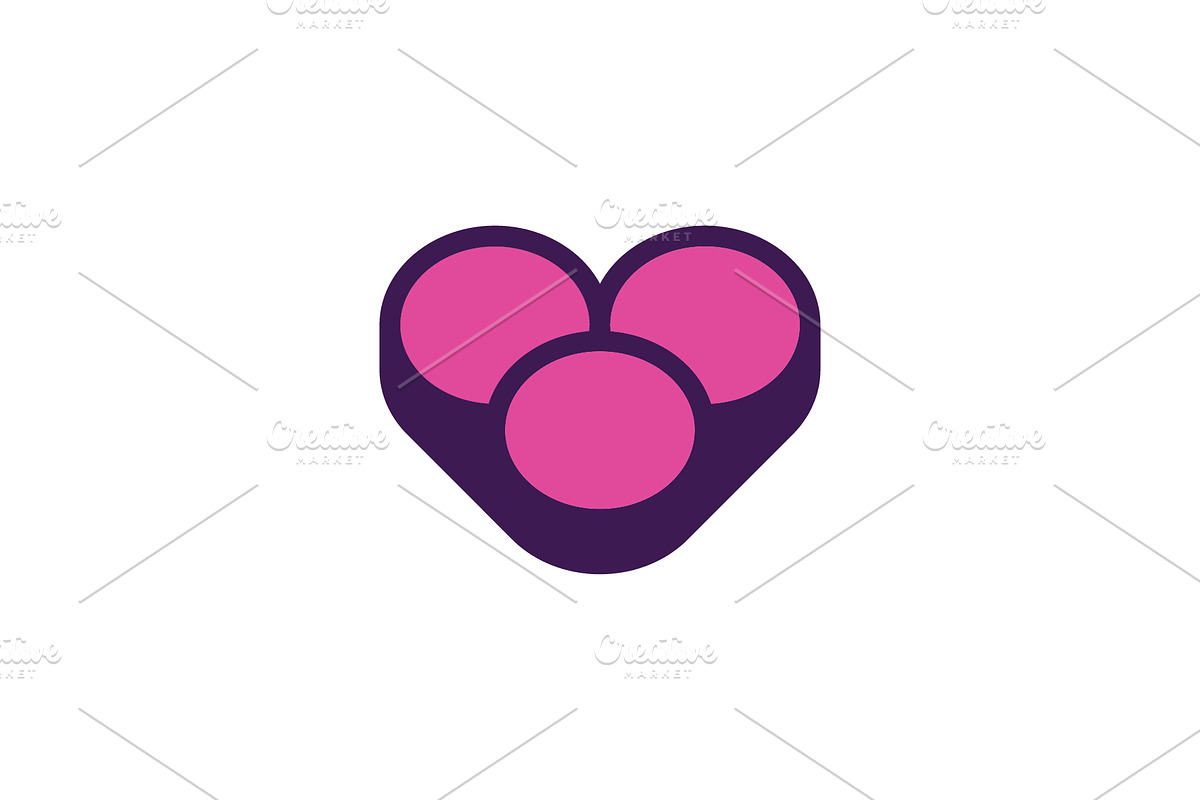 financial relation coin love logo., a Branding & Logo Template by Rasagama Studio