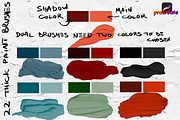 Thick paint Procreate brushes, a Brush Add-On by TheWhiteCatLab (Thumbnail 13 of 21)