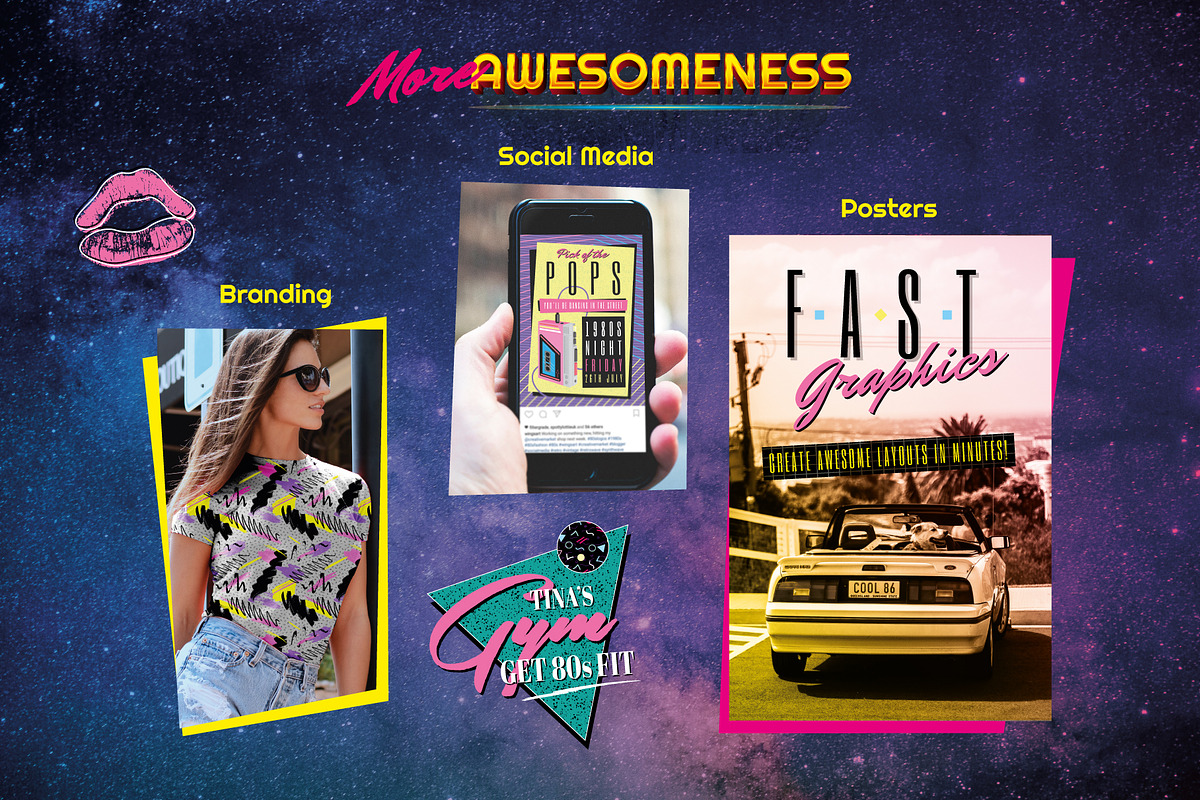 The Complete 1980s Graphics Bundle!, a Texture Illustration by Wingsart ...