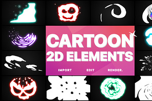 2D Cartoon Elements | FCPX, a Templates & Theme by FlashFXbox