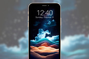 Abstract Mountain Phone Background, a Graphic by Kalindiprints (Thumbnail 3 of 6)