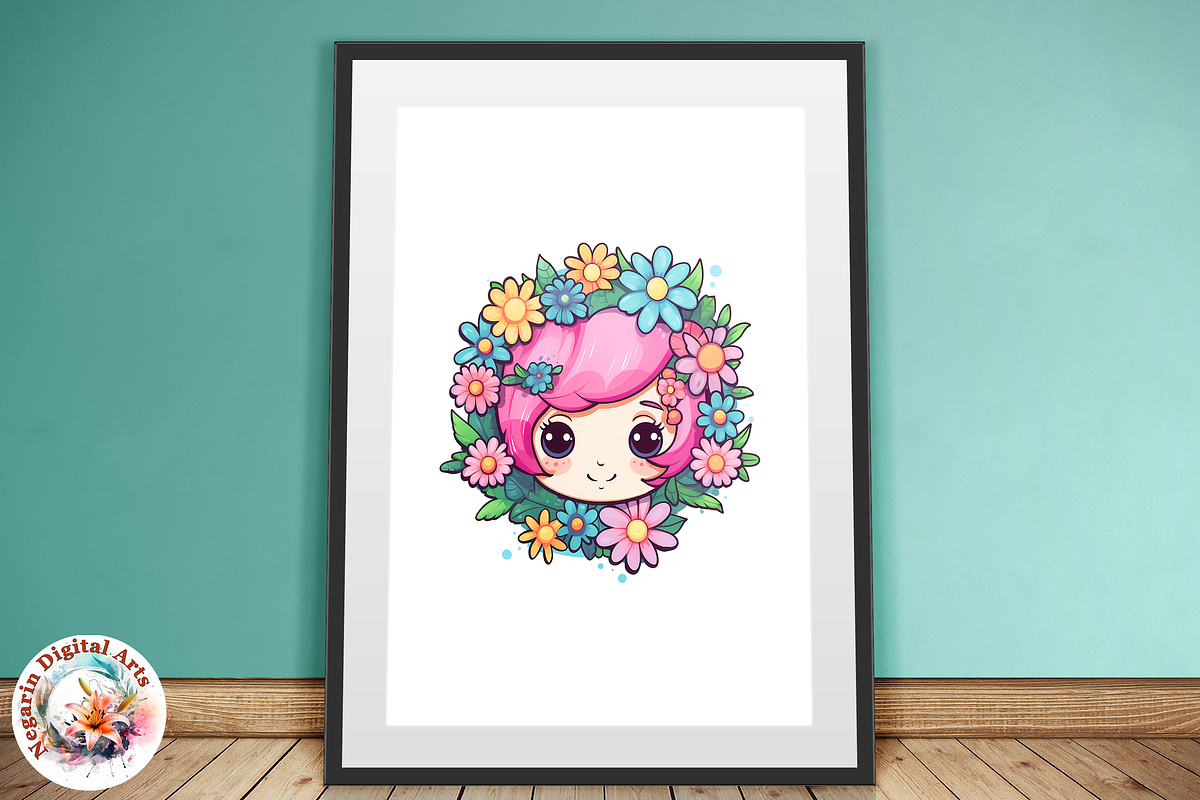Watercolor Cute Kids Wreath Clipart, an Object Graphic by Negarin Digital Art (Photo 9 of 11)