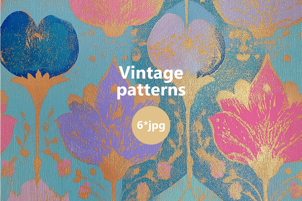 Vintage Bloom – Seamless Pattern Set, a Pattern Graphic by LoveDesignShop (Photo 1 of 8)