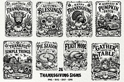 Thanksgiving Signs SVG Graphics, a Seasonal Illustration by DENIDigitalArtSudio (Thumbnail 1 of 7)