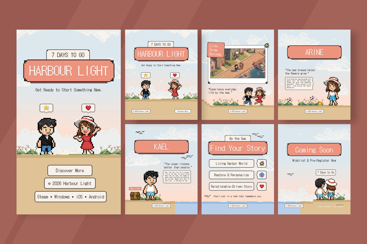 Cozy Indie Game Countdown Carousel, a Social Media Template by trabaskriya