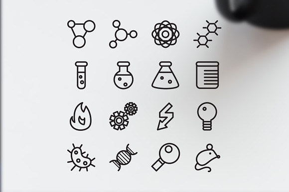 16 Science Icons