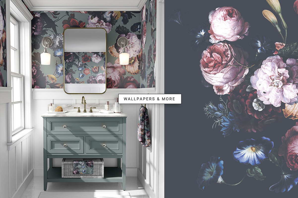 Nord, Classic dutch floral patterns!, a Pattern Graphic by TSTUDIO (Photo 6 of 13)