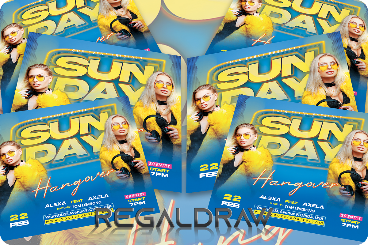 Sunday Hangover Flyer, a Flyer Template by regalDRAW (Photo 3 of 4)