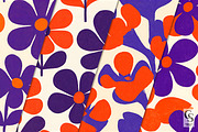Bold Fall Retro Flower Digital Paper, a Pattern Graphic by Creative Store (Thumbnail 2 of 5)