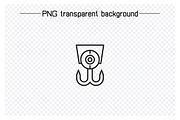 Hoist Crane Hook Icons, an Outline Icon by Designfour (Thumbnail 4 of 7)