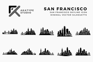 San Francisco Skyline Icons