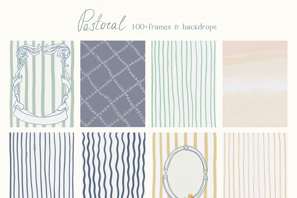 Cottagecore PNG Frames Illustrations, a Decorative Illustration by whiteheartdesign (Photo 11 of 19)