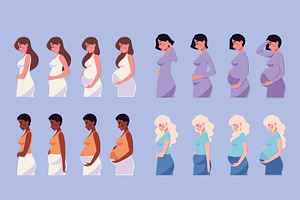 Pregnancy Month Set, a Templates & Theme by studiogstock