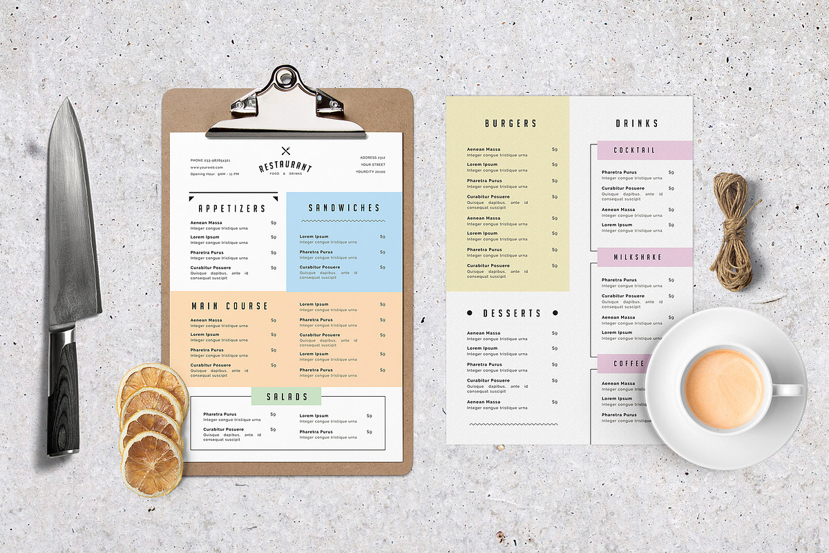 Restaurant Food Menu, a Flyer Template by Creativestoree (Photo 1 of 2)