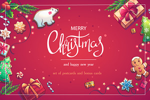 Merry Christmas and New Year 6, a Card Template by Nearbirds