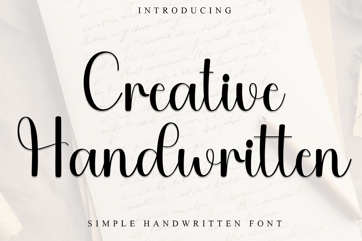 Creative Handwritten, a Handwritten Font by FreshTypeINK (Photo 1 of 8)