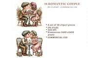 Romantic Couple Clipart JPG, a Person Illustration by Memories By Lea (Thumbnail 2 of 18)