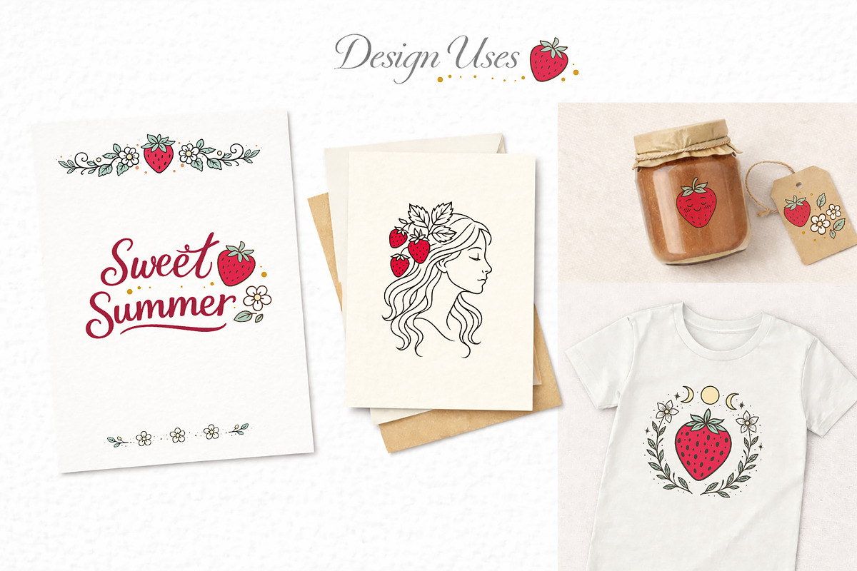 Strawberry Summer - Vector Clipart, an Object Graphic by Christine Krahl (Photo 6 of 6)