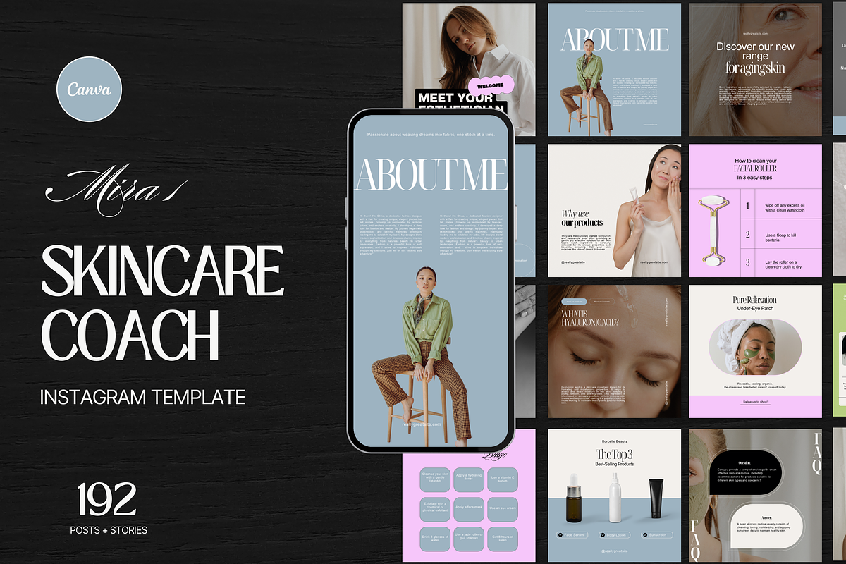 Beauty Skincare Instagram Bundles, a Social Media Template by My Template Studio (Photo 2 of 18)