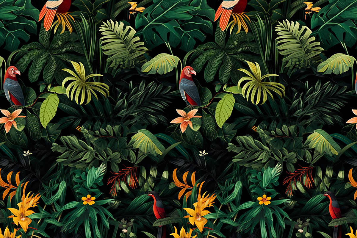 Jungle pattern, a Pattern Graphic by AlexandraTret (Photo 1 of 3)