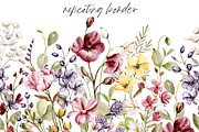 Wild flowers, poppies watercolor set, a Texture Illustration by Larisa Maslova (Thumbnail 5 of 12)