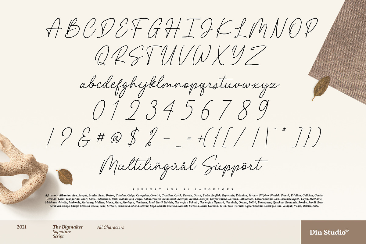 The Bigmaker, a Script Font by din-studio.com (Photo 8 of 10)