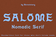 Salome Nomadic Handwritten Logo Font, a Serif Font by Struvictory.art (Thumbnail 1 of 9)