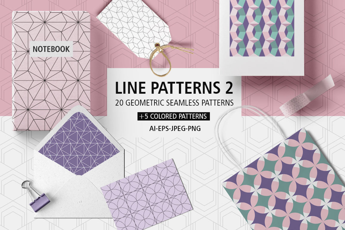 Line Patterns 2, a Pattern Graphic by ItsDianaDesign (Photo 1 of 6)