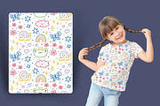 Hand-Drawn Kids Doodle Patterns, a Pattern Graphic by Kristina Chistiakova (Thumbnail 2 of 8)