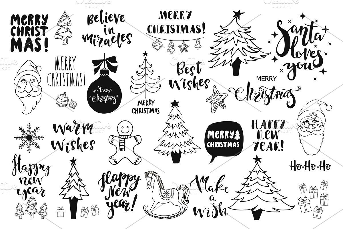Christmas cards and tags, a Decorative Illustration by Lena Kedrova (Photo 4 of 7)