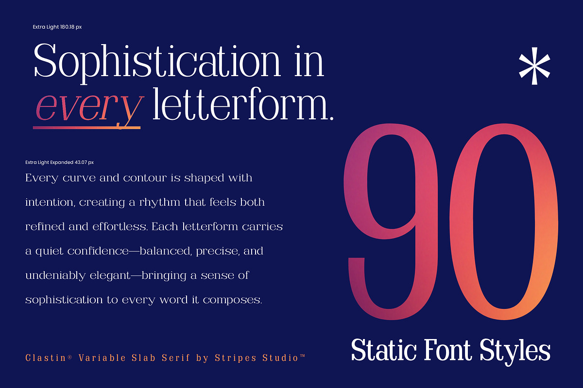 Clastin Variable, a Slab Serif Font by Stripes Studio (Photo 3 of 15)