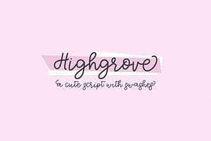 Highgrove Script, a Script Font by Beck McCormick