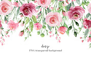 Watercolor flowers Pink & Marsala, an Illustration by Larisa Maslova (Thumbnail 7 of 14)