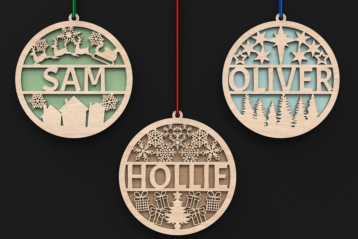Personalized Christmas Tree Baubles, an Object Graphic by ThemeXDigital (Photo 1 of 9)