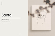 Santa Line Drawings, an Illustration by Whimsy Works (Thumbnail 1 of 3)