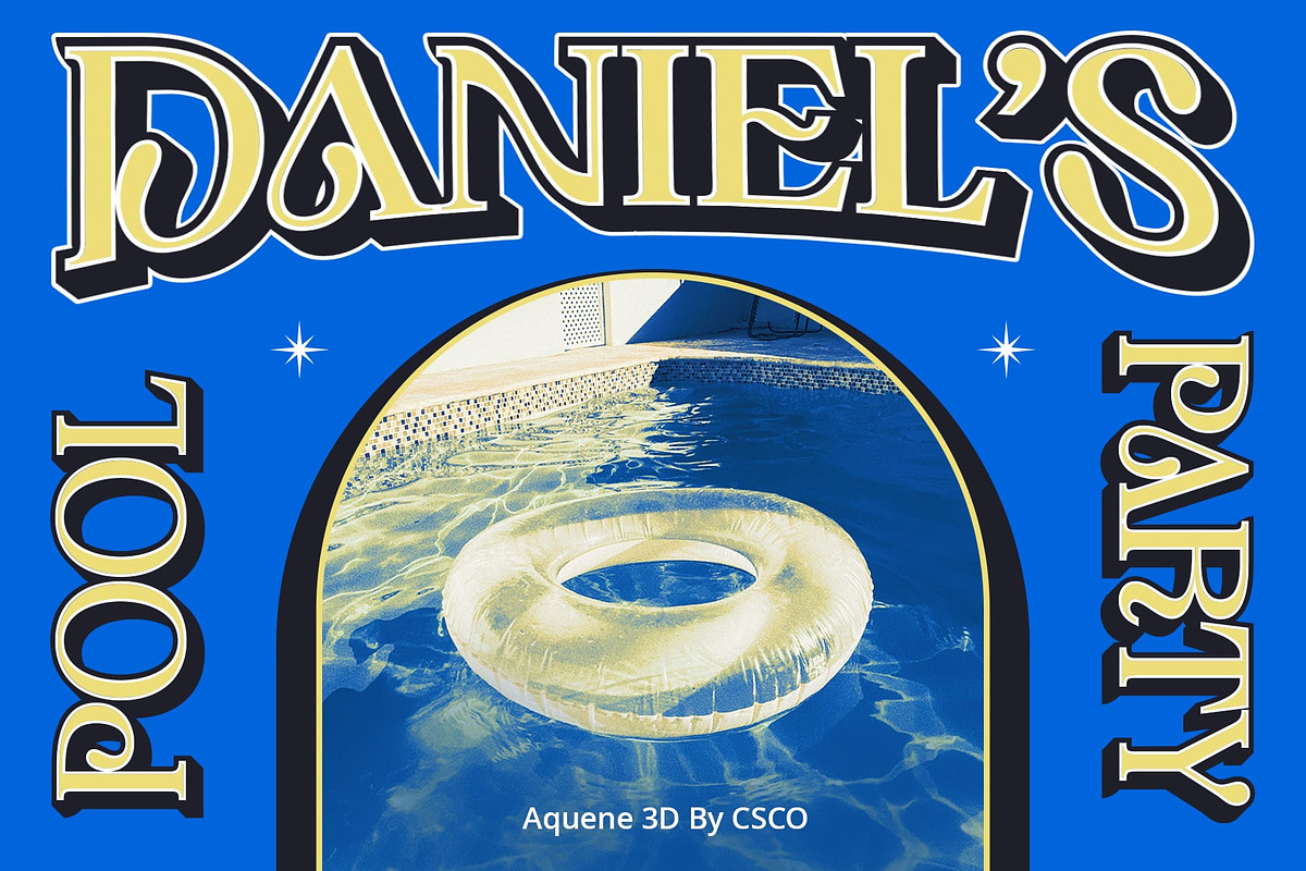 Aquene 3D, a Serif Font by Craft Supply Co. (Photo 3 of 8)