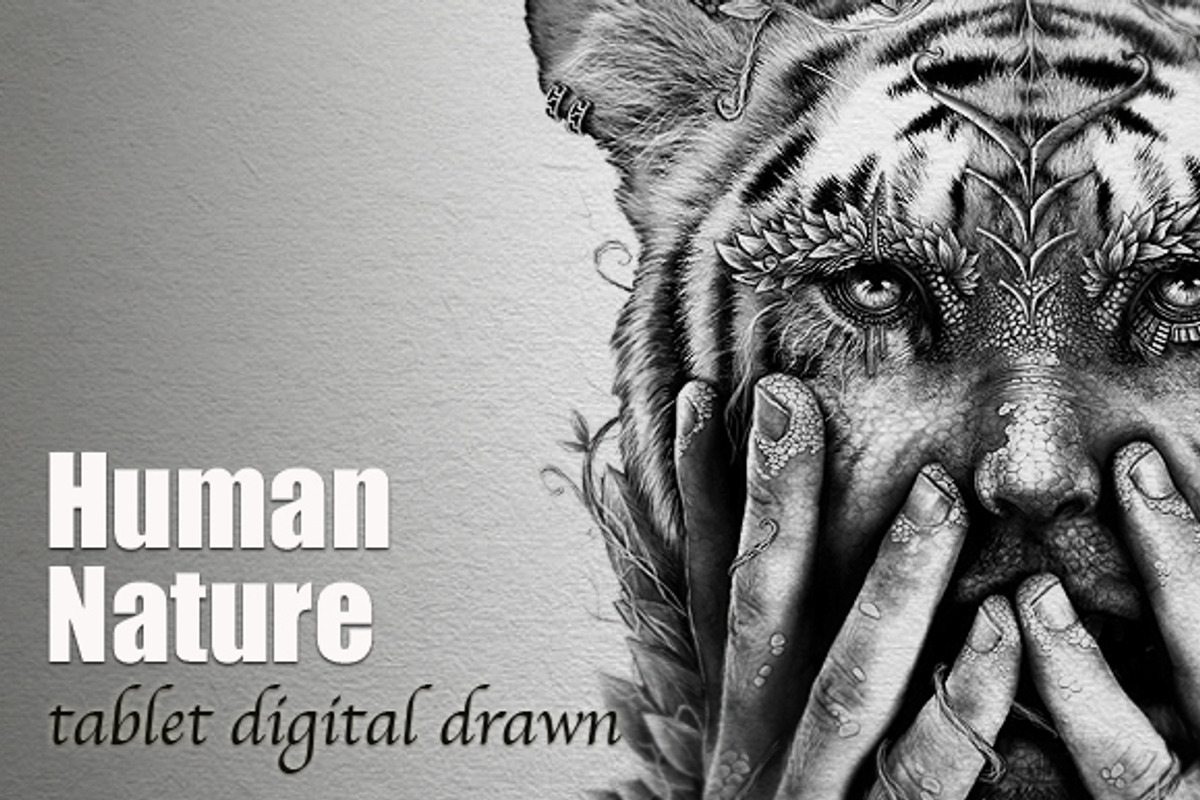 Human Nature - T-Shirt Design, an Animal Illustration by BusOne (Photo 1 of 5)